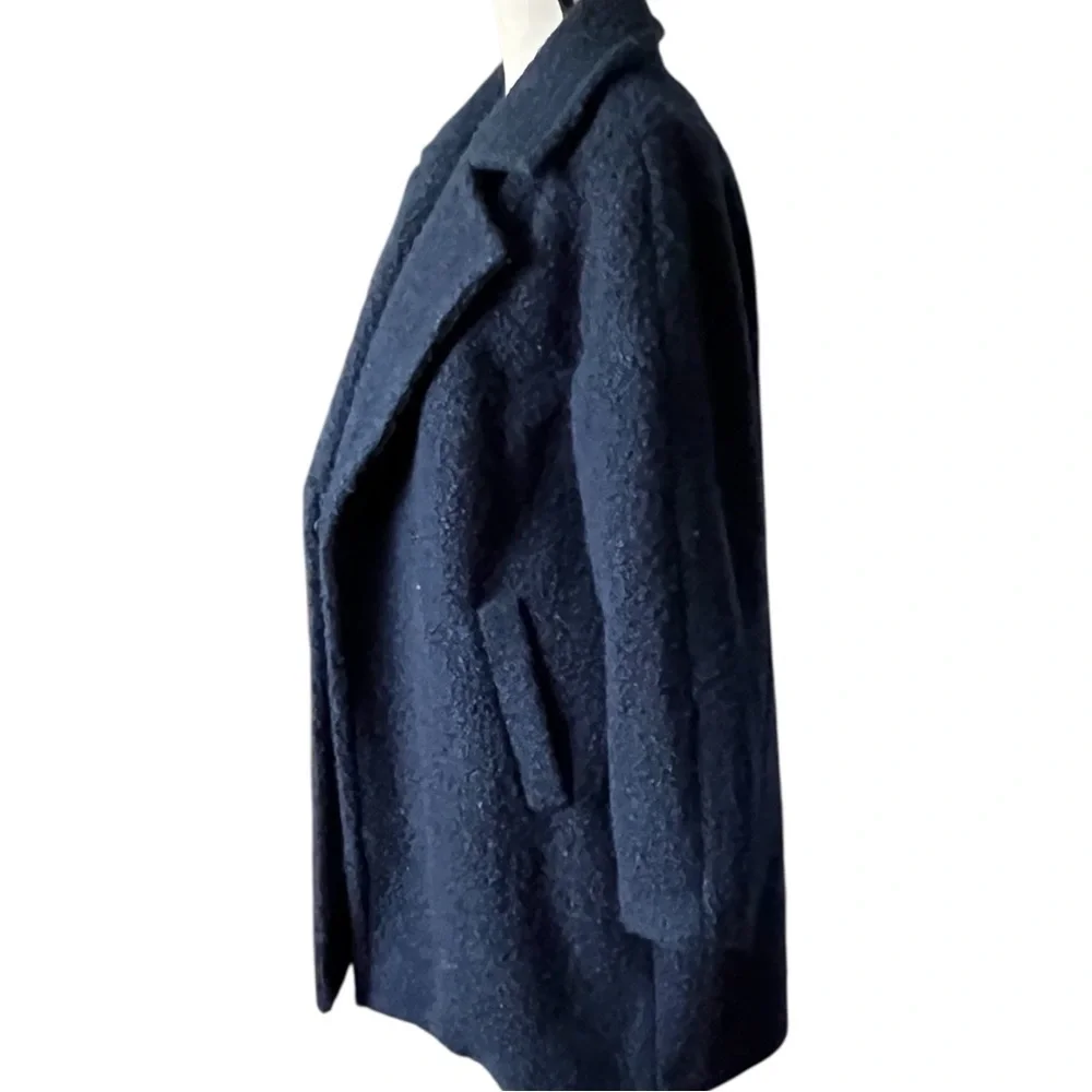 BCBGMAXAZRIA Blue Textured Boucle style Coat. Soft Warm. New With Tags. ($378)